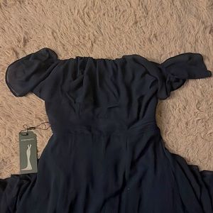 Strapless off shoulder dress